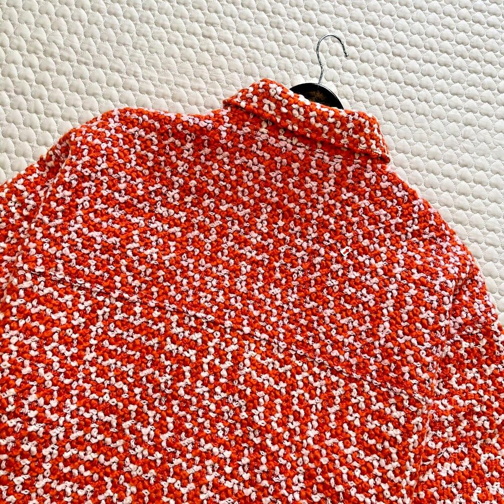 $515 NWOT Essentiel Antwerp Energised Oversized Wool-Blend Tweed Jacket Coat S - Picture 10 of 13
